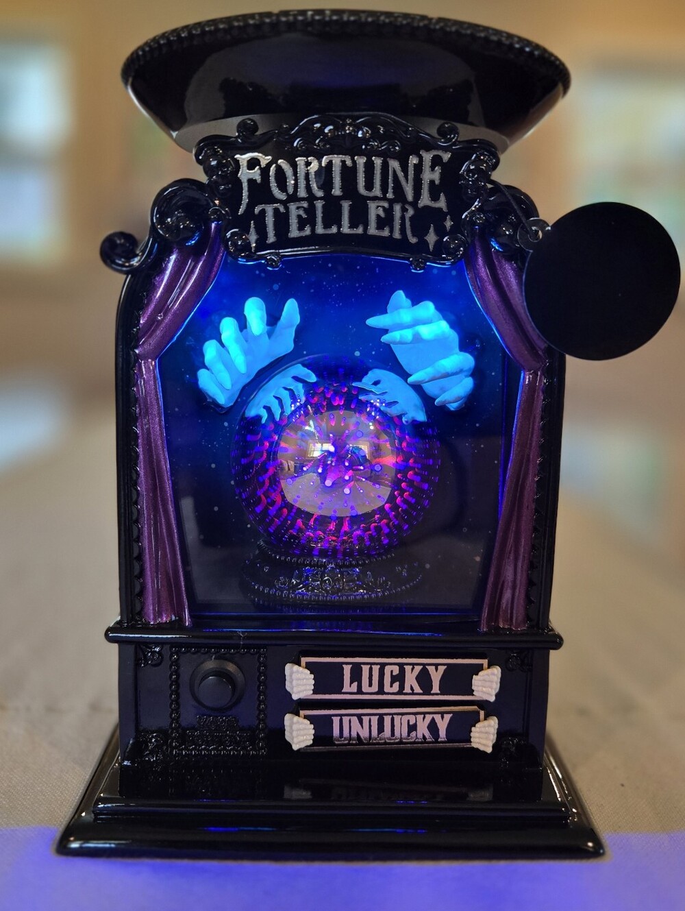 Bath & Body Works Fortune Teller Light Up 3-Wick Candle Holder Black/Purple